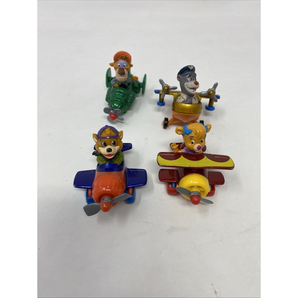 Vtg Set Of 4 Disney Talespin Airplane Toys McDonald’s Happy Meal 1990 Diecast